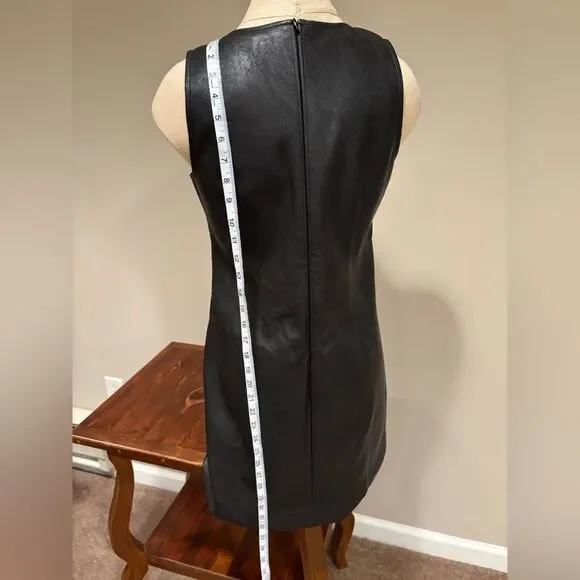 J Crew Faux Leather Sleeveless Dress Size 2P - Picture 6 of 11